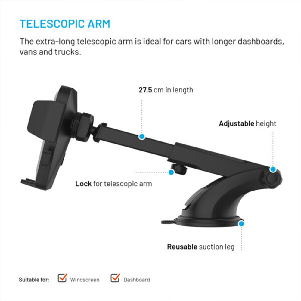 Bilholder Fixed Iconiq XXL, Universal, Svart