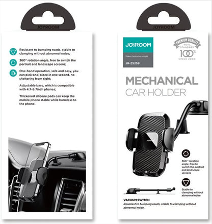 Bilholder Joyroom JR-ZS259 Dash, 4.7 tommer - 6.9 tommer, Svart