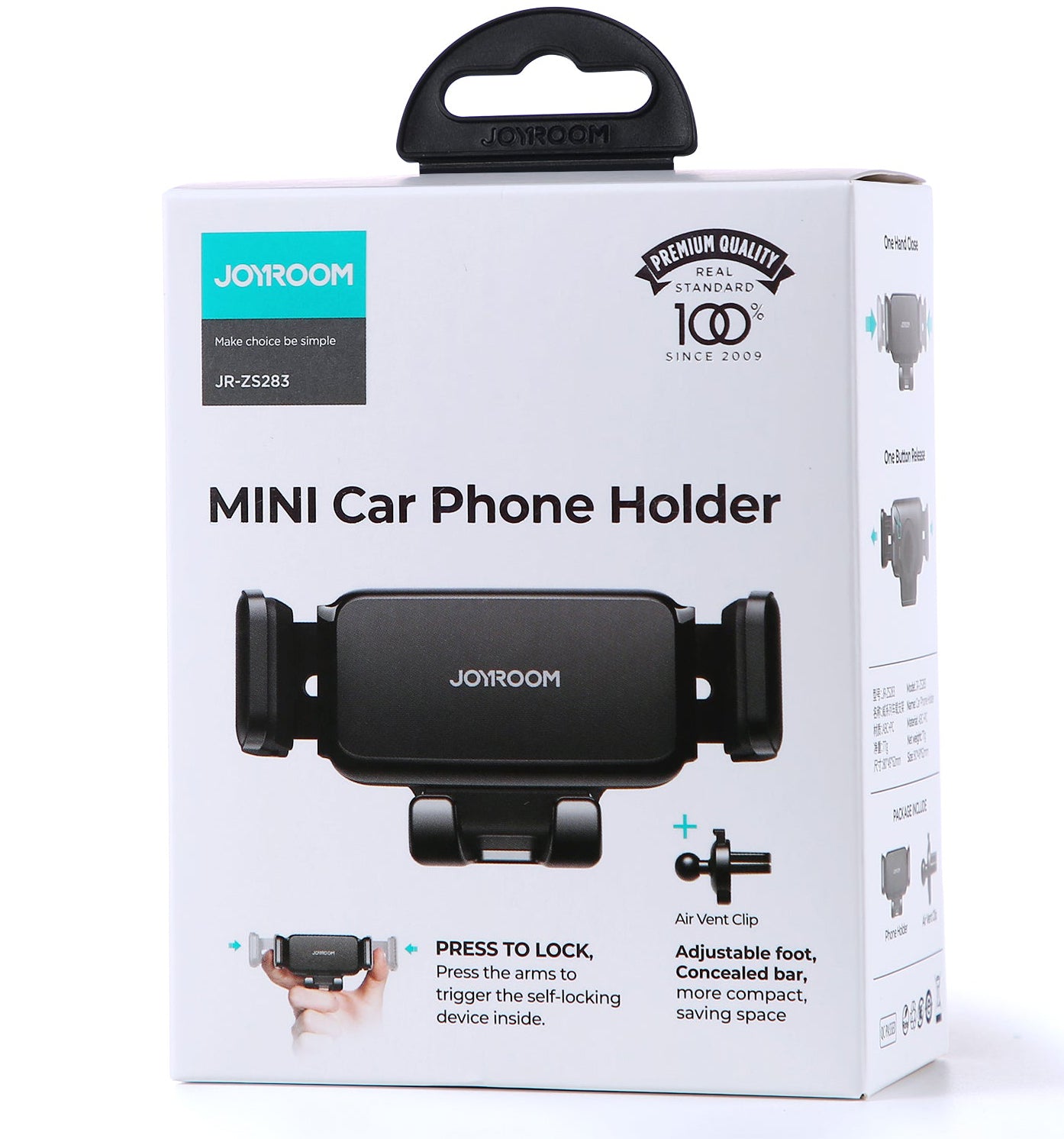 Auto Joyroom bilmontering JR-ZS283, 4 tommer - 7 tommer, svart 