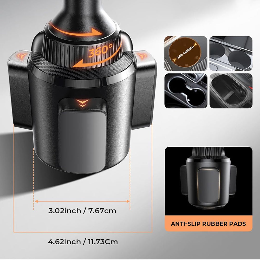 Lisen Bilholder, 4.7inch - 7.2inch, Svart YL0220100001