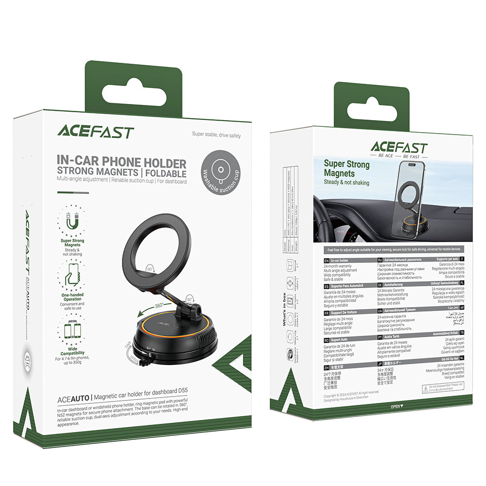Magnetisk Bilholder Acefast D55, Universal, Svart