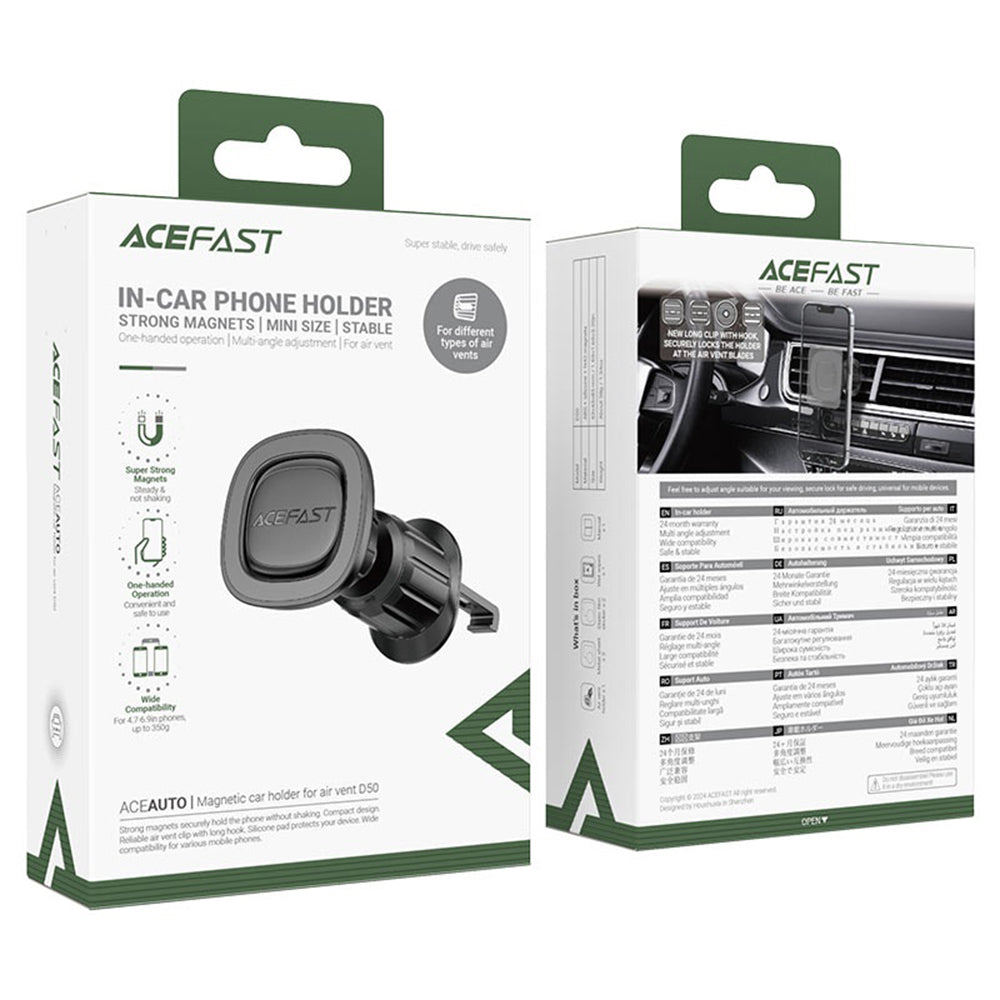 Magnetisk Bilholder Acefast D50, Universal, Svart