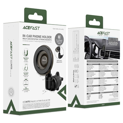 Acefast D68 magnetisk bilholder, 4,7 tommer - 6,9 tommer, svart