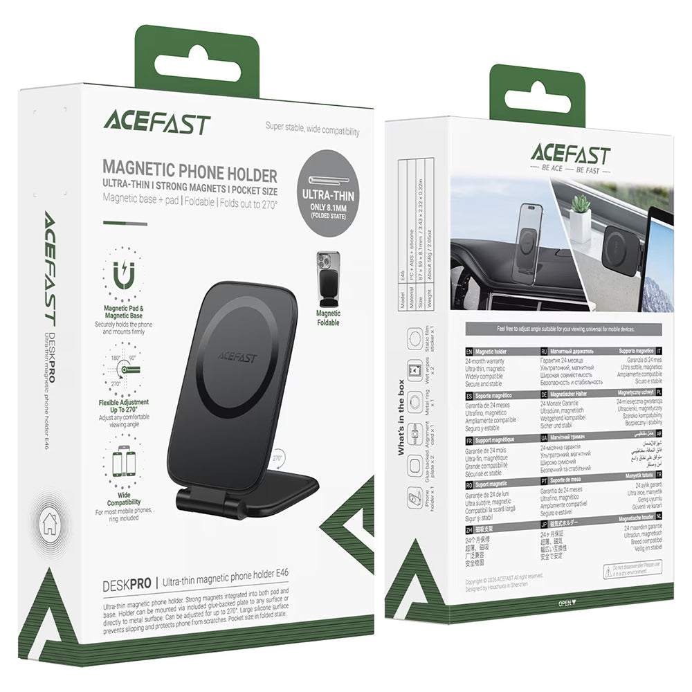 Magnetisk Bilholder Acefast E46, Universal, Svart