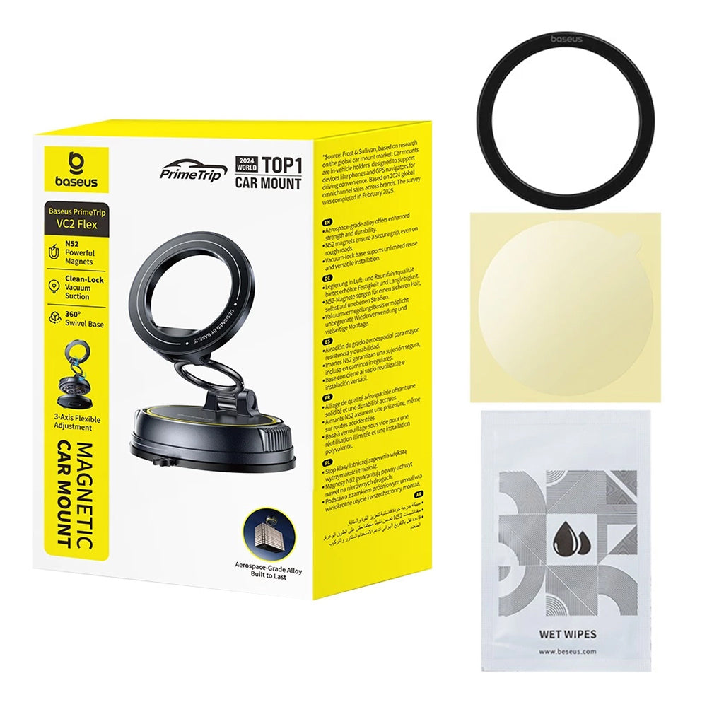 Baseus PrimeTrip VC2 Flex Universal Magnetisk Bilholder, Svart C0013803