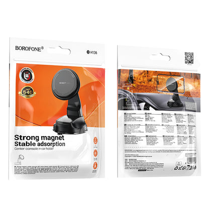 Magnetisk Bilholder Borofone BH136 Parker, 4,5 tommer - 7 tommer, Svart
