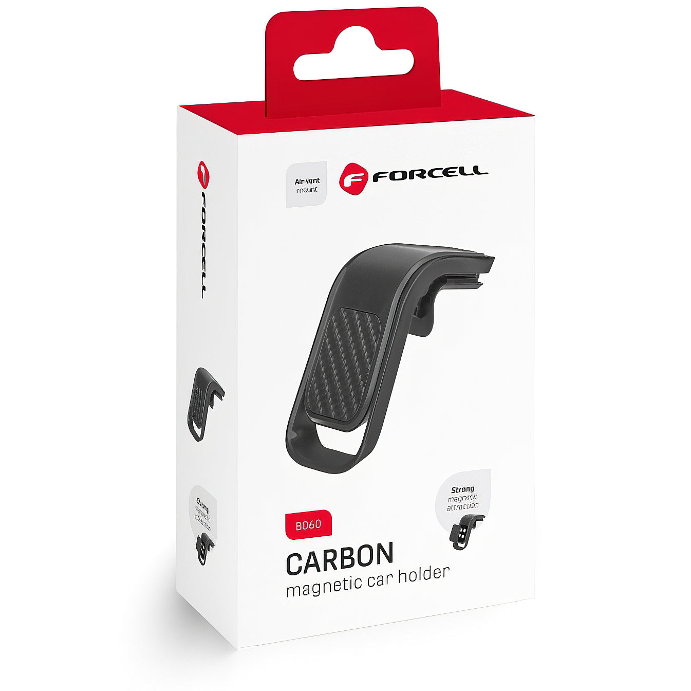 Forcell Carbon B060 Bilholder, Universal, Svart