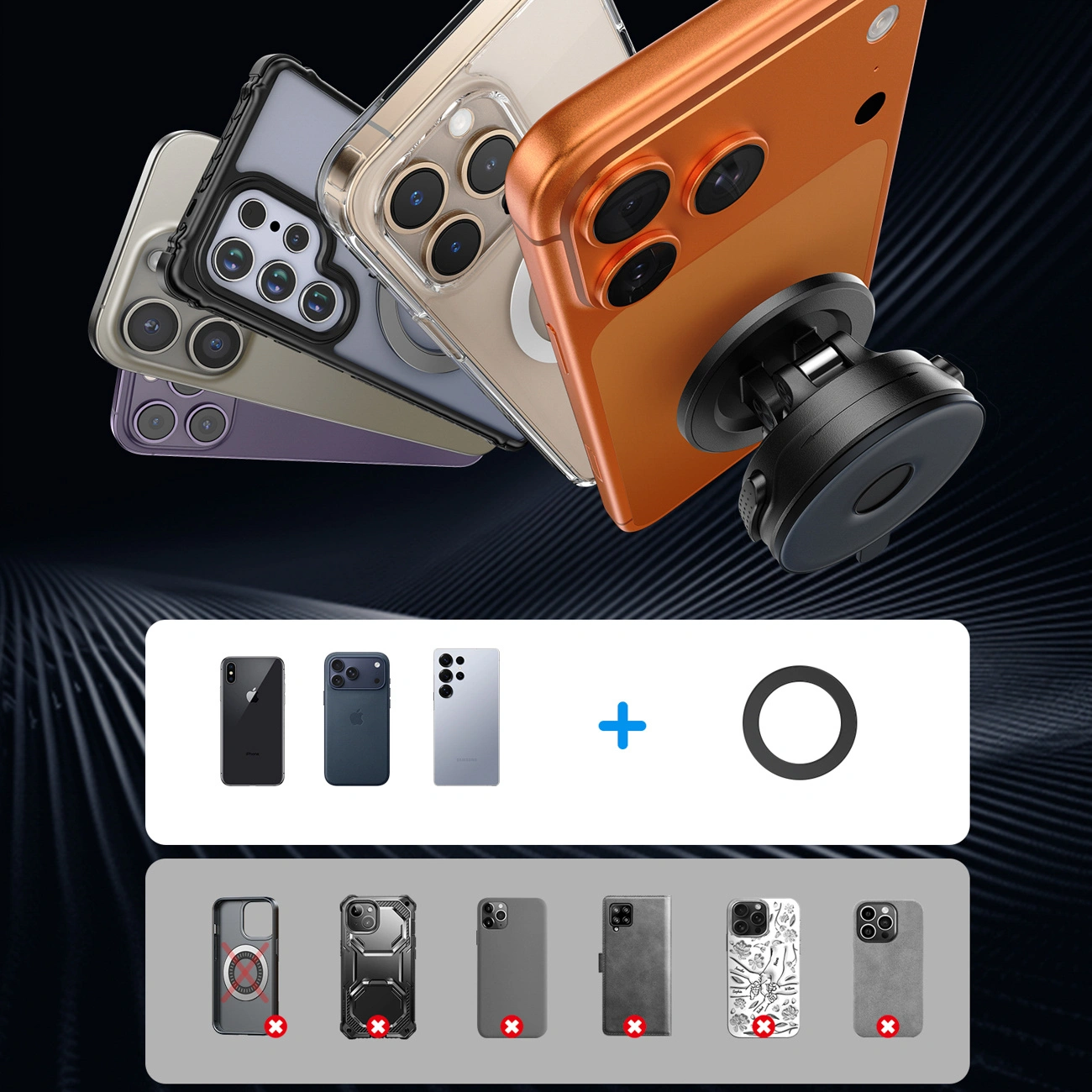 Magnetisk Bilholder Joyroom JR-ZS51, Universal, Svart