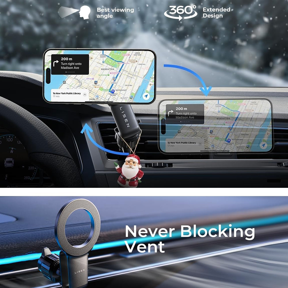 Magnetisk Bilholder Lisen, Universal, Svart YL0224050012