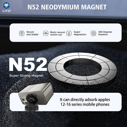 Magnetisk Bilholder Lito LT-W12, Universal, Svart