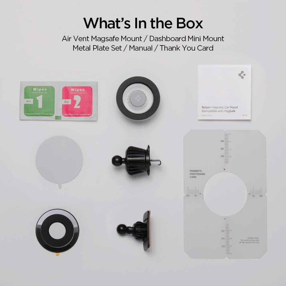 Magnetisk Bilholder Spigen MFT13, Universal, Sølv