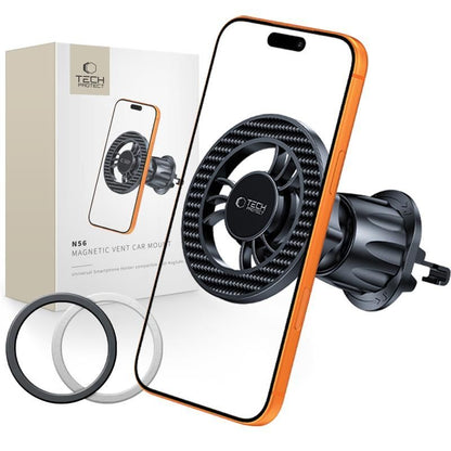 Magnetisk Bilholder Tech-Protect N56 Carbon Vent, Universal, Svart