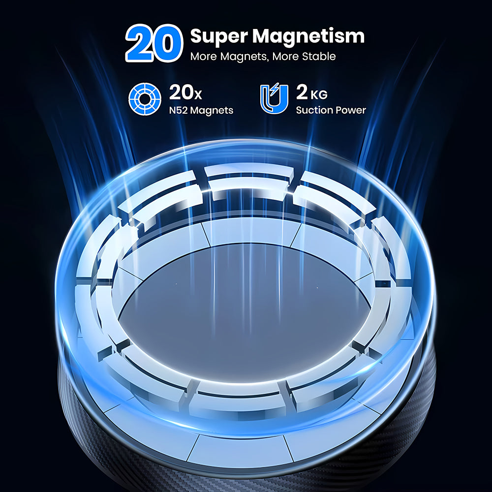 Magnetisk Bilholder Techsuit S12, Universal, Svart