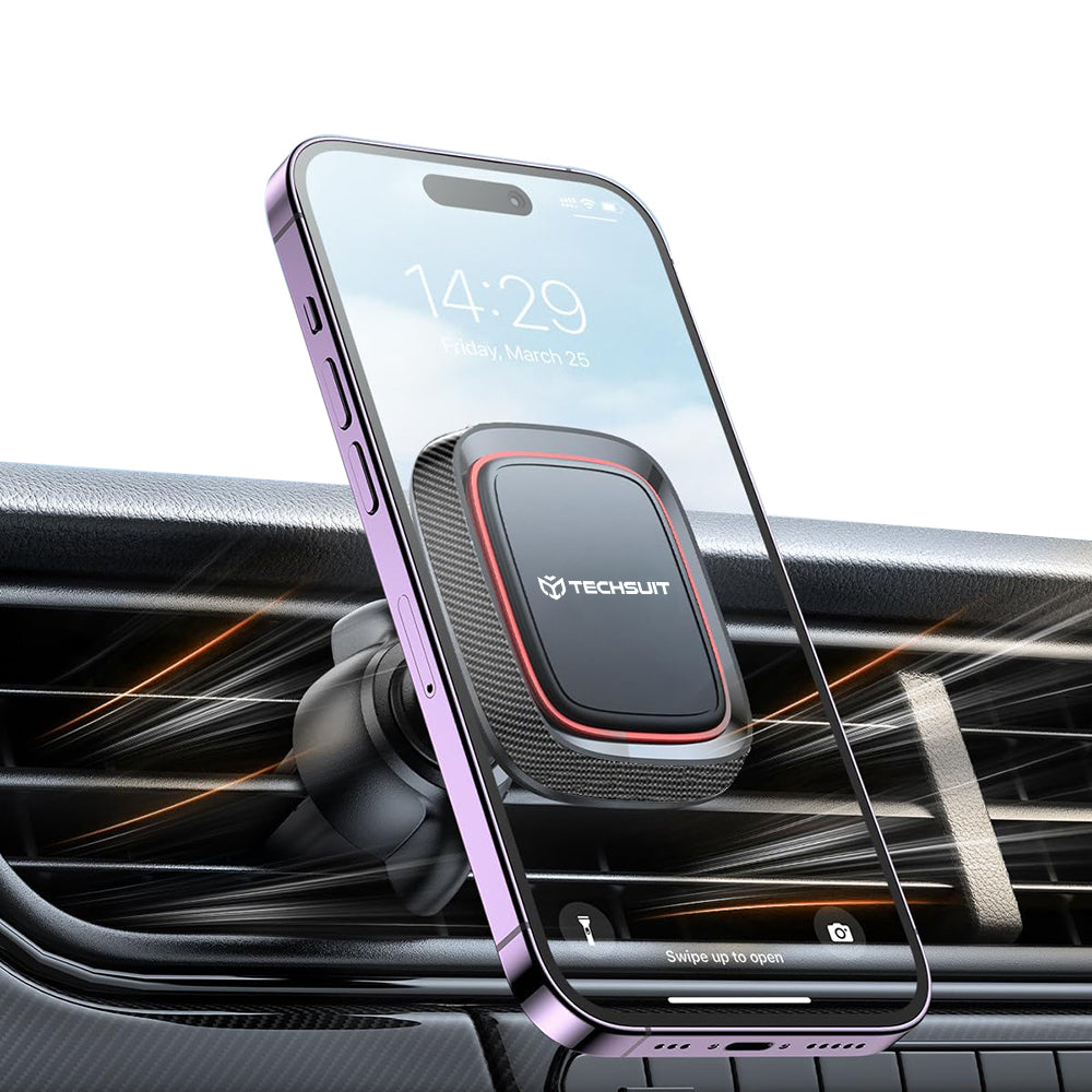 Magnetisk Bilholder Techsuit S4, Universal, Svart Rød