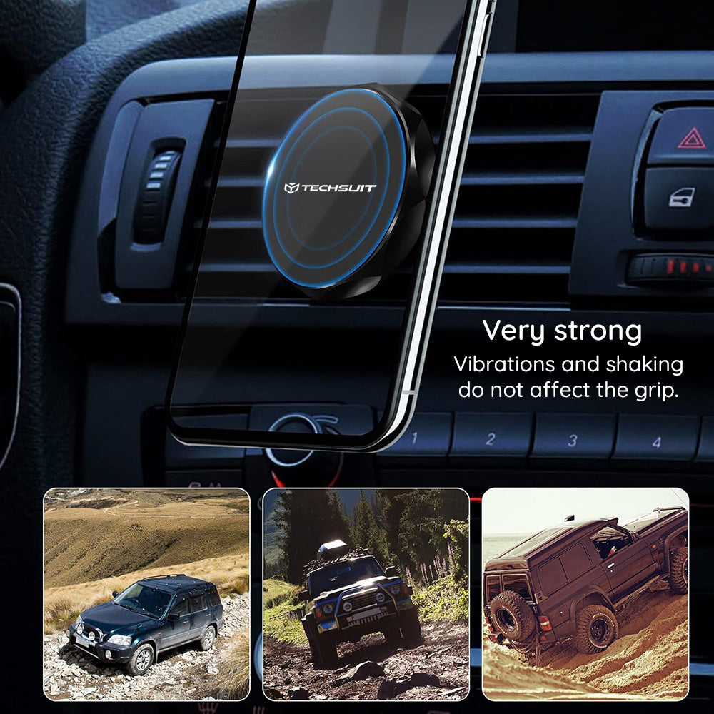 Magnetisk Bilholder Techsuit S9, Universal, Sølv