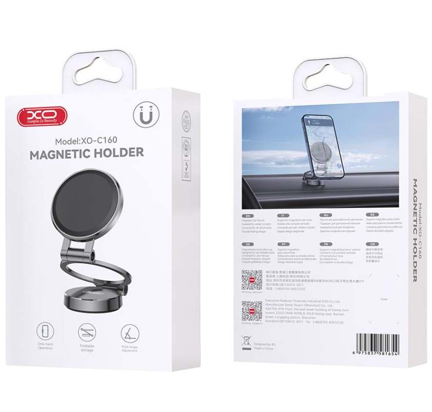 Magnetisk Bilholder XO Design C160, Universal, Svart