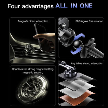 Magnetisk Bilholder Yesido C158, Universal, Svart