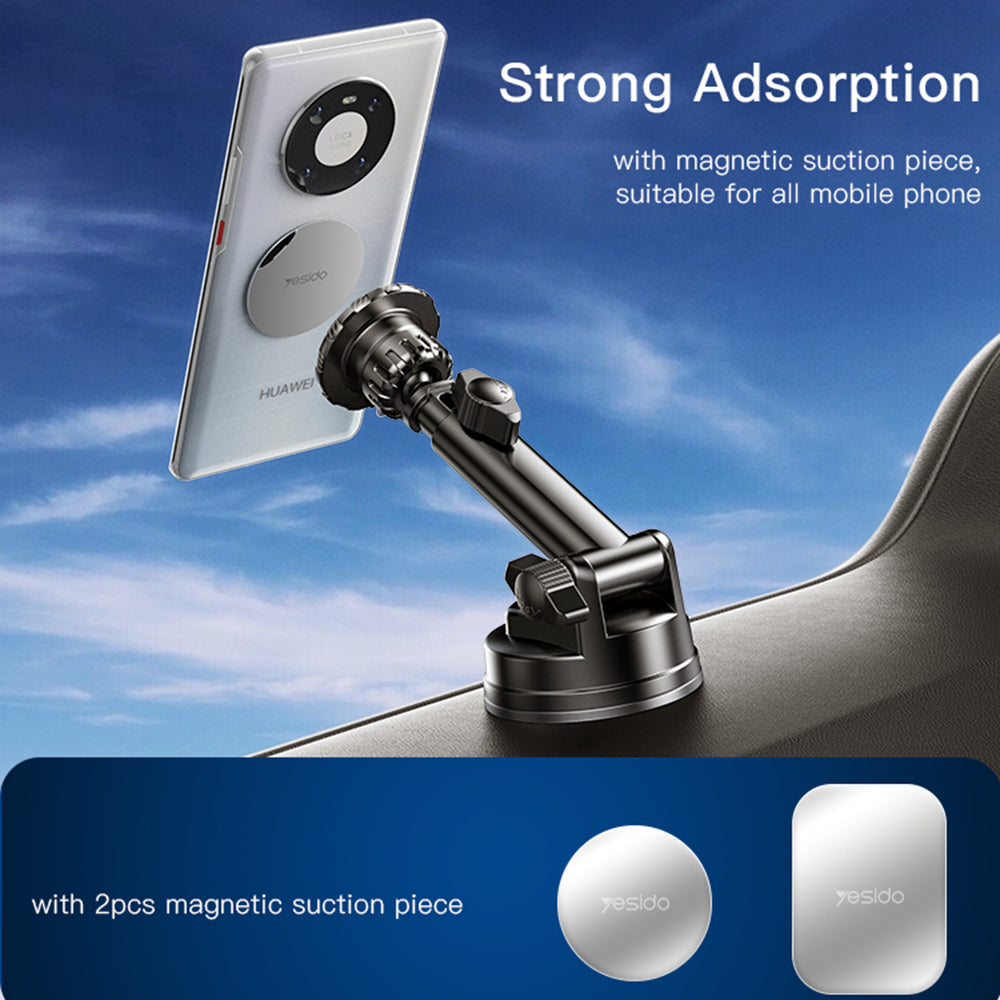 Magnetisk Bilholder Yesido C160, Universal, Svart