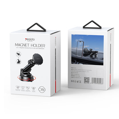 Magnetisk Bilholder Yesido C160, Universal, Svart
