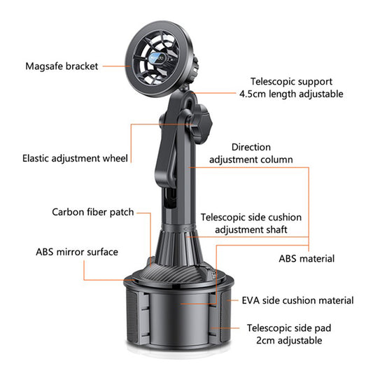 Magnetisk Bilholder Yesido C200, Universal, Svart