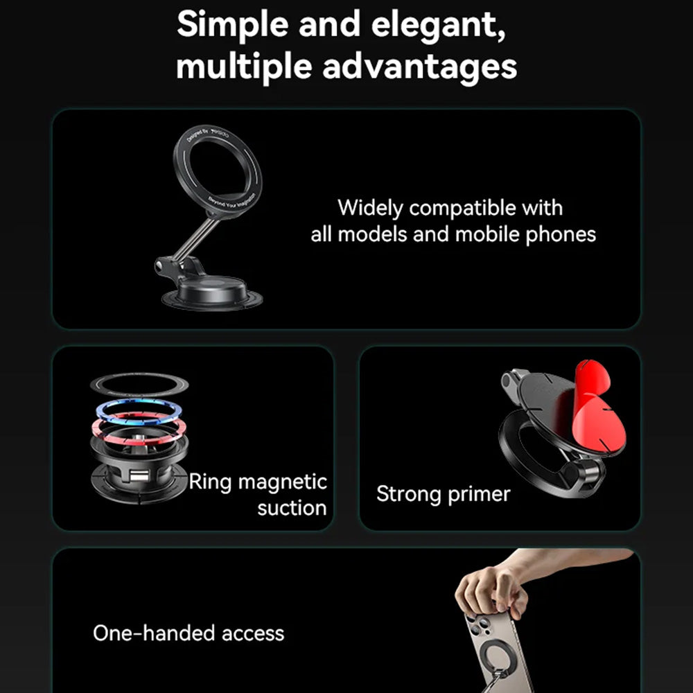 Magnetisk Bilholder Yesido C218, Universal, Svart