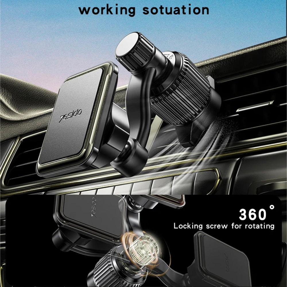 Magnetisk Bilholder Yesido C244, Universal, Svart