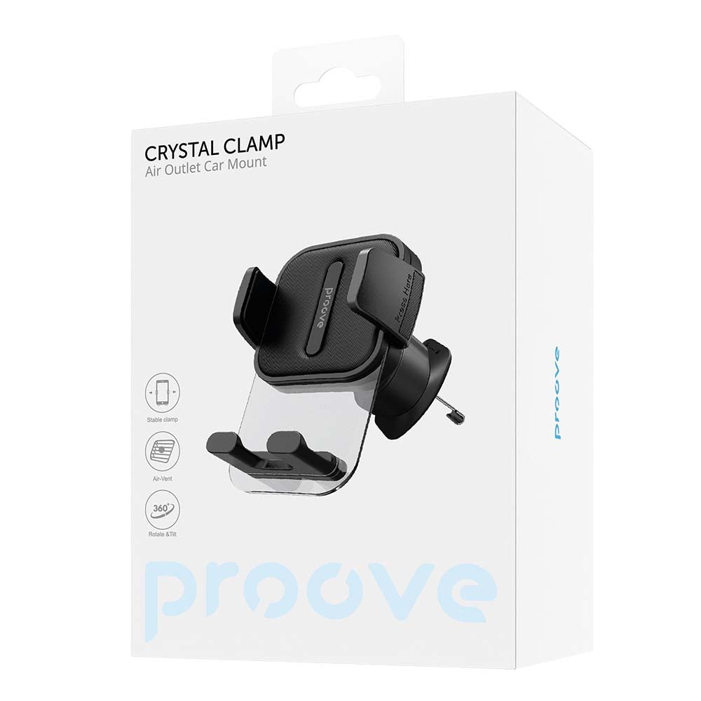 Proove Crystal Clamp bilholder, 4.7inch - 6.9inch, Svart CHCC00000001