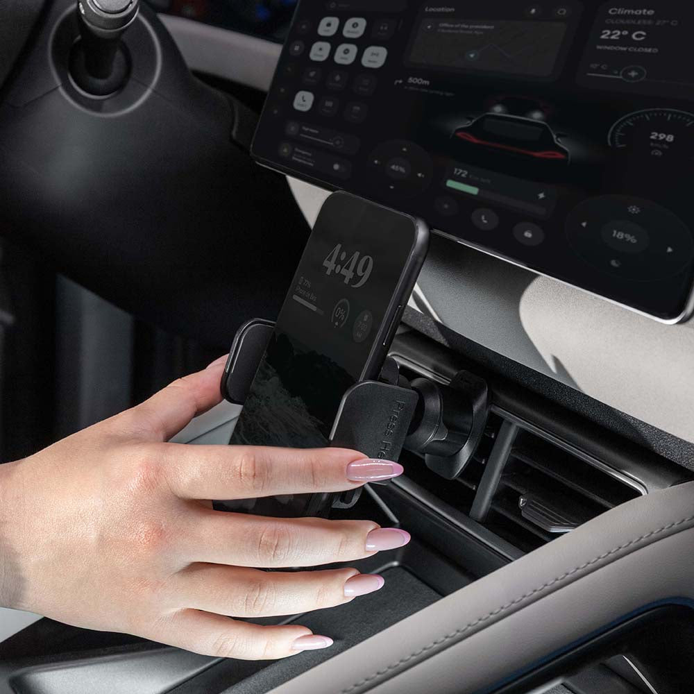 Suport Auto Proove Crystal Clamp Plus Vent, 4.7inch - 6.9inch, Svart CHCCP0000001