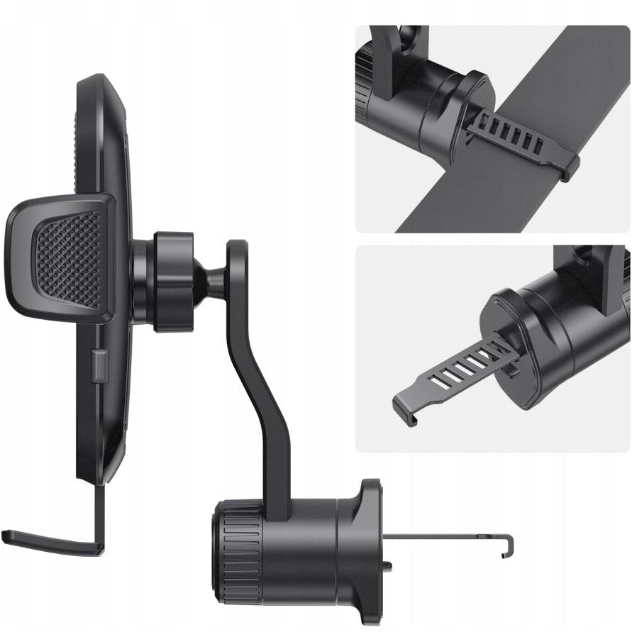 Bilholder Tech-Protect V8 Rotary Vent, Universal, Svart