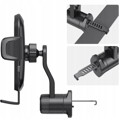 Bilholder Tech-Protect V8 Rotary Vent, Universal, Svart