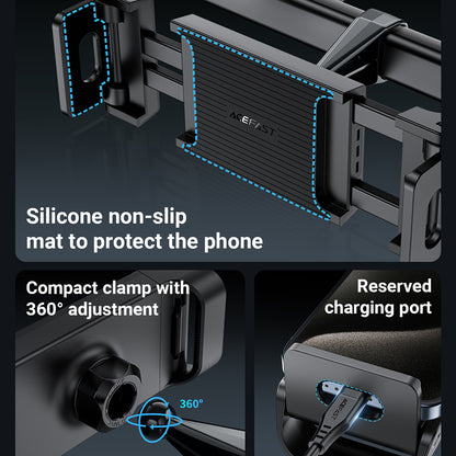 Bilhodestøtteholder Acefast D8, 4.7 tommer - 12.9 tommer, Svart