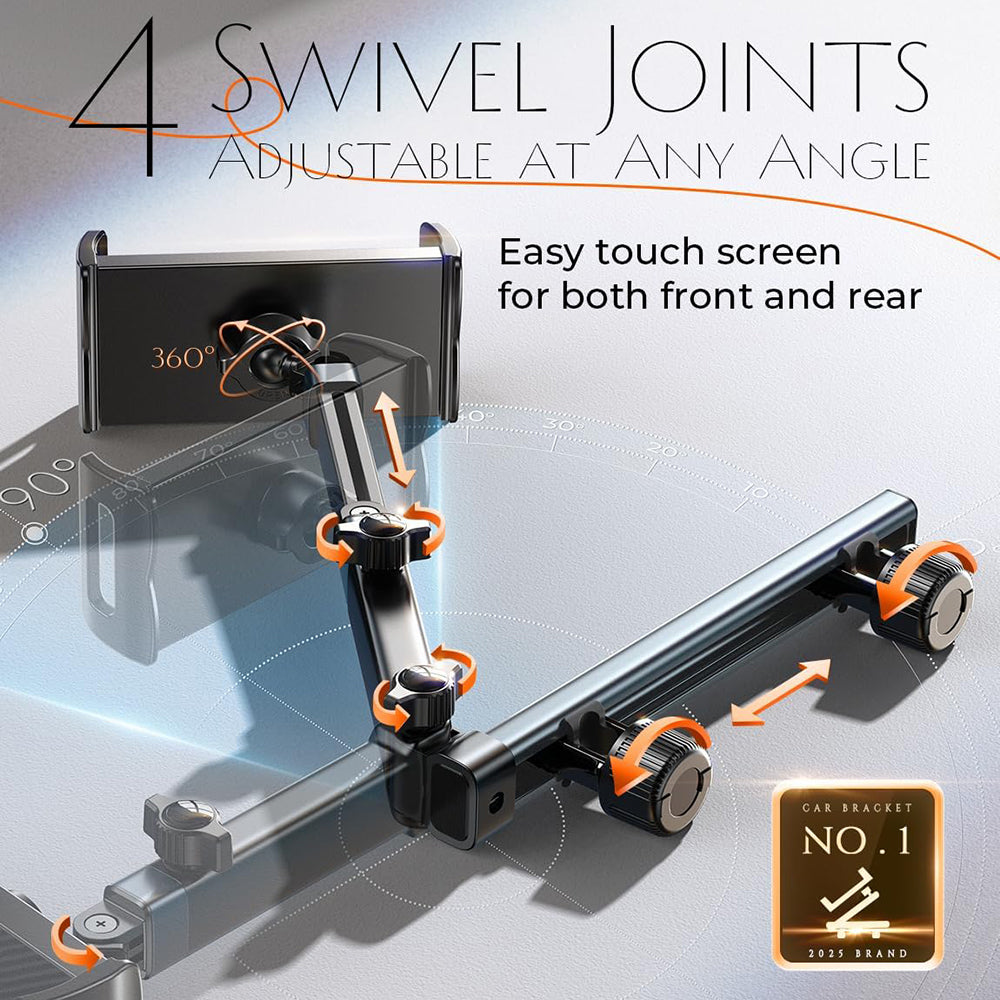 Bilhodestøtte Lisen for Telefon / Nettbrett, 4.7inch - 12.9inch, Svart YL0423090004