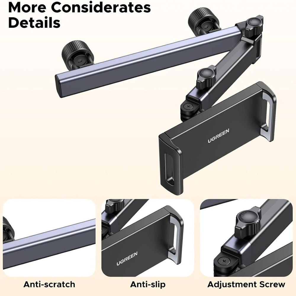 Bilholder for Nakkestøtte UGREEN LP904 (55443), 4.7 tommer - 9.8 tommer, Svart