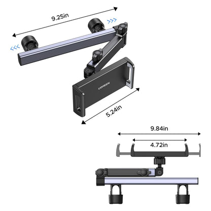 Bilholder for Nakkestøtte UGREEN LP904 (55443), 4.7 tommer - 9.8 tommer, Svart