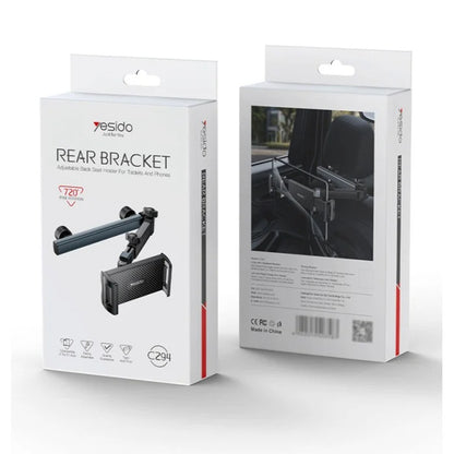 Bilholder for nakkestøtte Yesido C294, 4.7 tommer - 13 tommer, Svart
