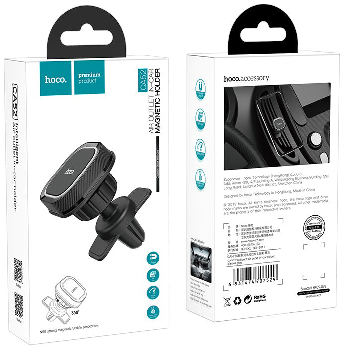 Magnetisk Bilholder HOCO CA52, Universal, Svart