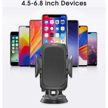 Bilholder Yesido C111, 4.5inch - 6.8inch, Svart