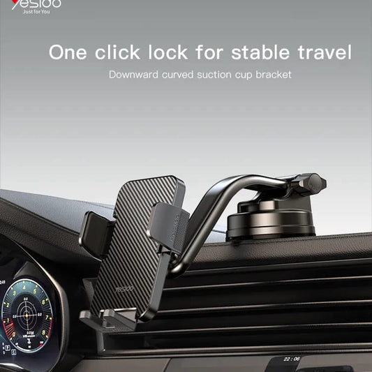 Bilholder Yesido C172, 4 tommer - 7 tommer, Svart