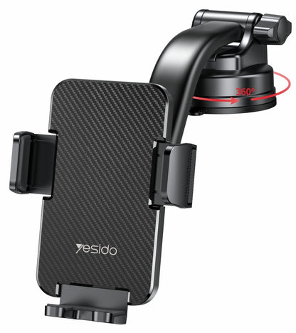 Bilholder Yesido C172, 4 tommer - 7 tommer, Svart