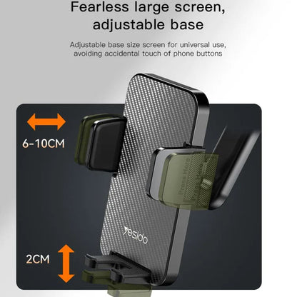 Bilholder Yesido C172, 4 tommer - 7 tommer, Svart