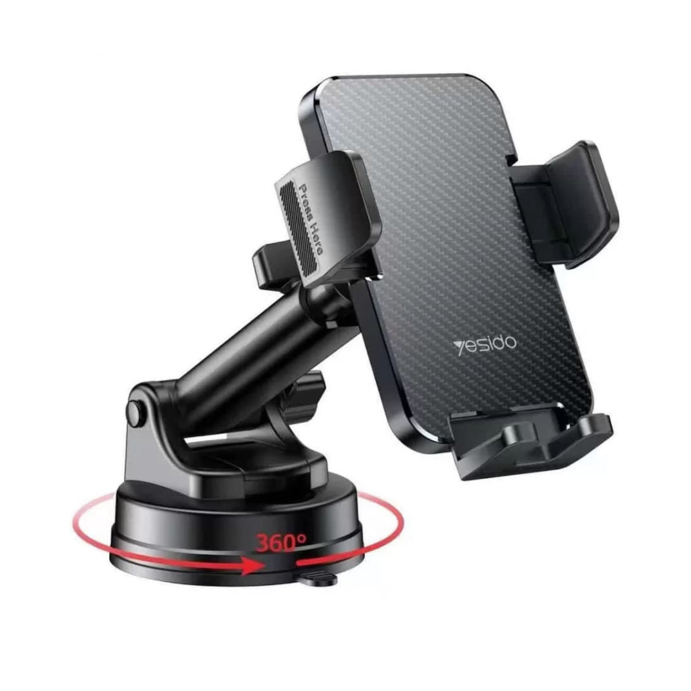 Bilholder Yesido C173, 4.7inch - 7.2inch, Svart