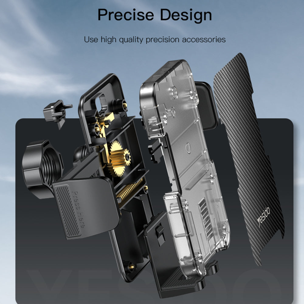 Bilholder Yesido C173, 4.7inch - 7.2inch, Svart