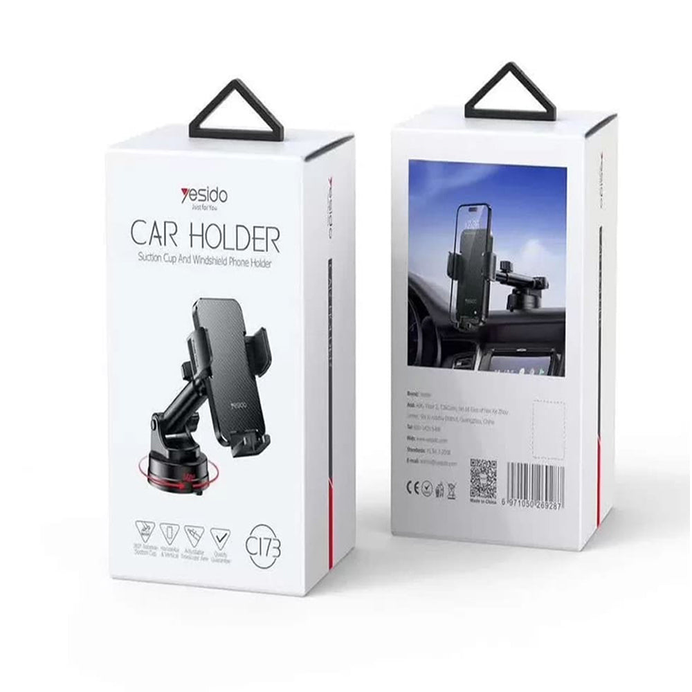 Bilholder Yesido C173, 4.7inch - 7.2inch, Svart