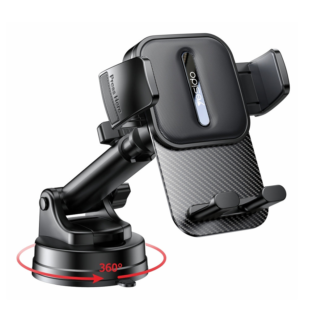 Bilholder Yesido C174, 4 tommer - 6.7 tommer, Svart