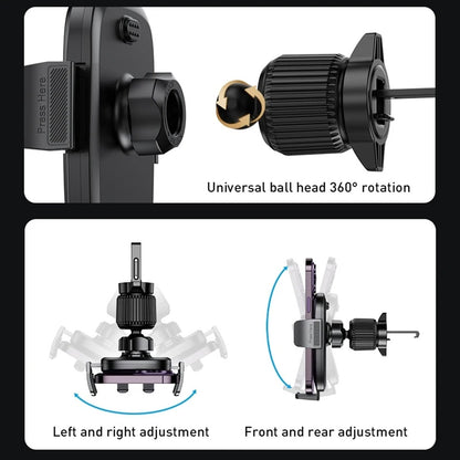Bilholder Yesido C241, 4.7 tommer - 7.2 tommer, Svart