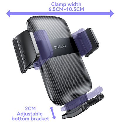 Bilholder Yesido C251, 4.8 tommer - 7.2 tommer, Svart