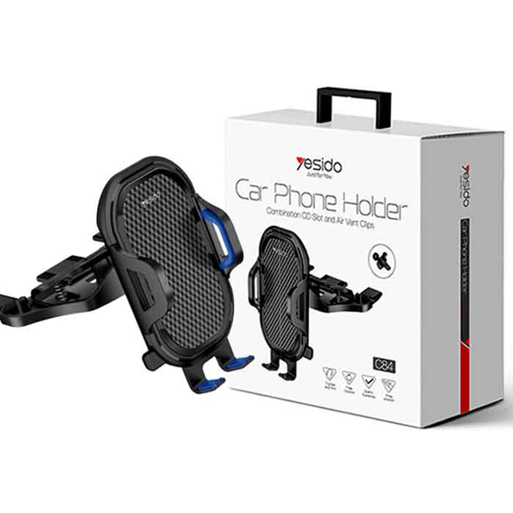 Bilholder Yesido C84, 4.7 tommer - 7.4 tommer, Svart