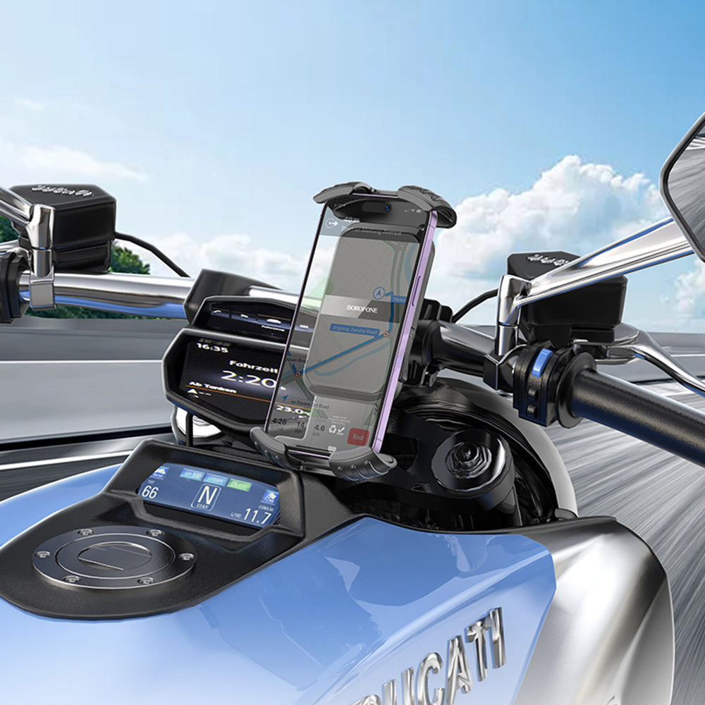 Sykkelholder Borofone BH105 Basalt, 4.7 tommer - 7 tommer, Svart