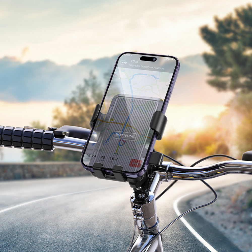 Sykkelholder Borofone BH13 Knight, 4.5 tommer - 7 tommer, Svart