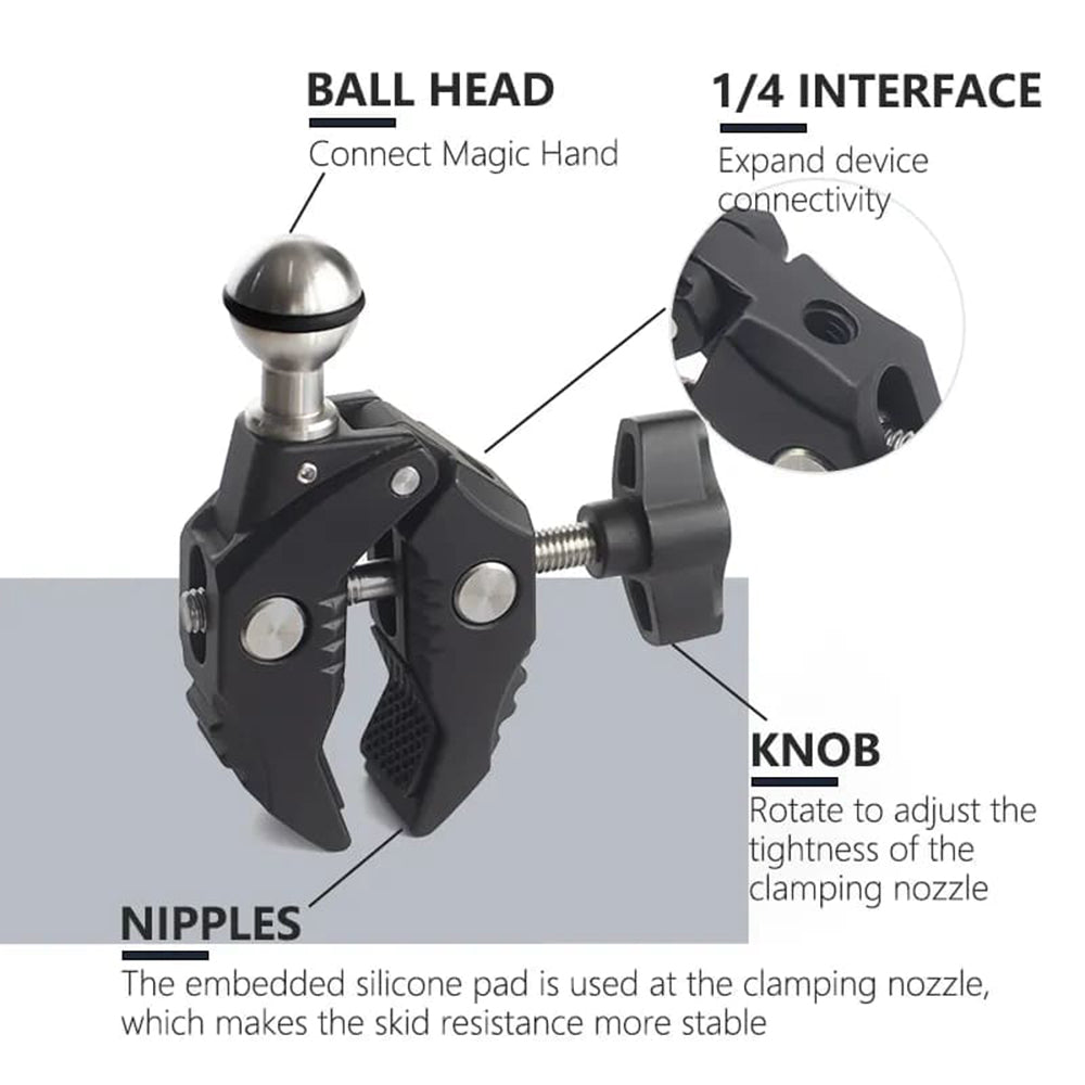 Sykkelstativ for sportsamera Techsuit JX-006 for GoPro, svart